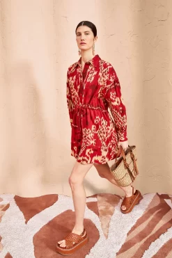 ULLA JOHNSON Dari Dress - Vermilion -Fashion Haven Shop ULLA JOHNSON Dari Dress VERMILION 04