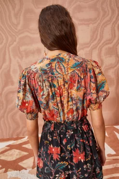 ULLA JOHNSON Dina Top - Coral Bloom 8 ULLA JOHNSON Dina Top - Coral Bloom -Fashion Haven Shop ULLA JOHNSON Dina Top CORAL BLOOM 0106