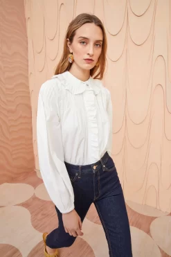 ULLA JOHNSON Dolores Blouse - Pristine -Fashion Haven Shop ULLA JOHNSON Dolores Blouse PRISTINE 01 MAIN