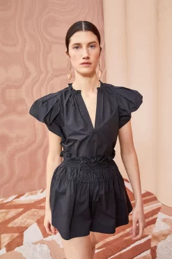 ULLA JOHNSON Evelyn Top - Noir -Fashion Haven Shop ULLA JOHNSON EVELYN TOP NOIR 03