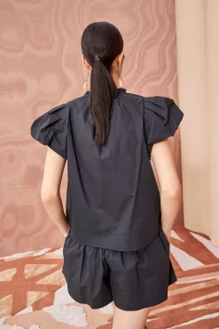 ULLA JOHNSON Evelyn Top - Noir -Fashion Haven Shop ULLA JOHNSON EVELYN TOP NOIR 04