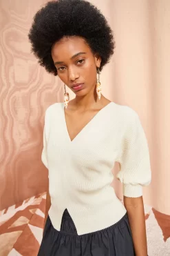 ULLA JOHNSON Eila Top - Chalk 8 ULLA JOHNSON Eila Top - Chalk -Fashion Haven Shop ULLA JOHNSON Eila Top CHALK 0092