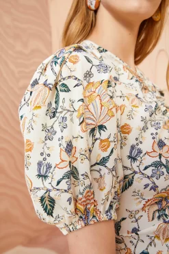 ULLA JOHNSON Elise Top - Gardenia -Fashion Haven Shop ULLA JOHNSON Elise Top GARDENIA 0056