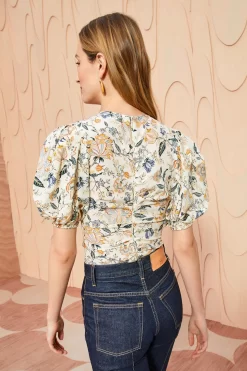 ULLA JOHNSON Elise Top - Gardenia -Fashion Haven Shop ULLA JOHNSON Elise Top GARDENIA 0121