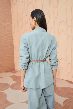 ULLA JOHNSON Ellery Jacket - Agave 9 ULLA JOHNSON Ellery Jacket - Agave -Fashion Haven Shop ULLA JOHNSON Ellery Jacket AGAVE 0132