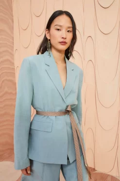 ULLA JOHNSON Ellery Jacket - Agave 10 ULLA JOHNSON Ellery Jacket - Agave -Fashion Haven Shop ULLA JOHNSON Ellery Jacket AGAVE 0184