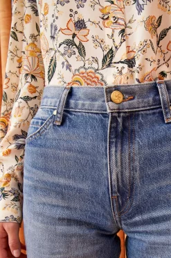 ULLA JOHNSON The Esme Jean - Danube Medium Indigo Wash -Fashion Haven Shop ULLA JOHNSON Esme Jean DANUBE MEDIUM WASH 04