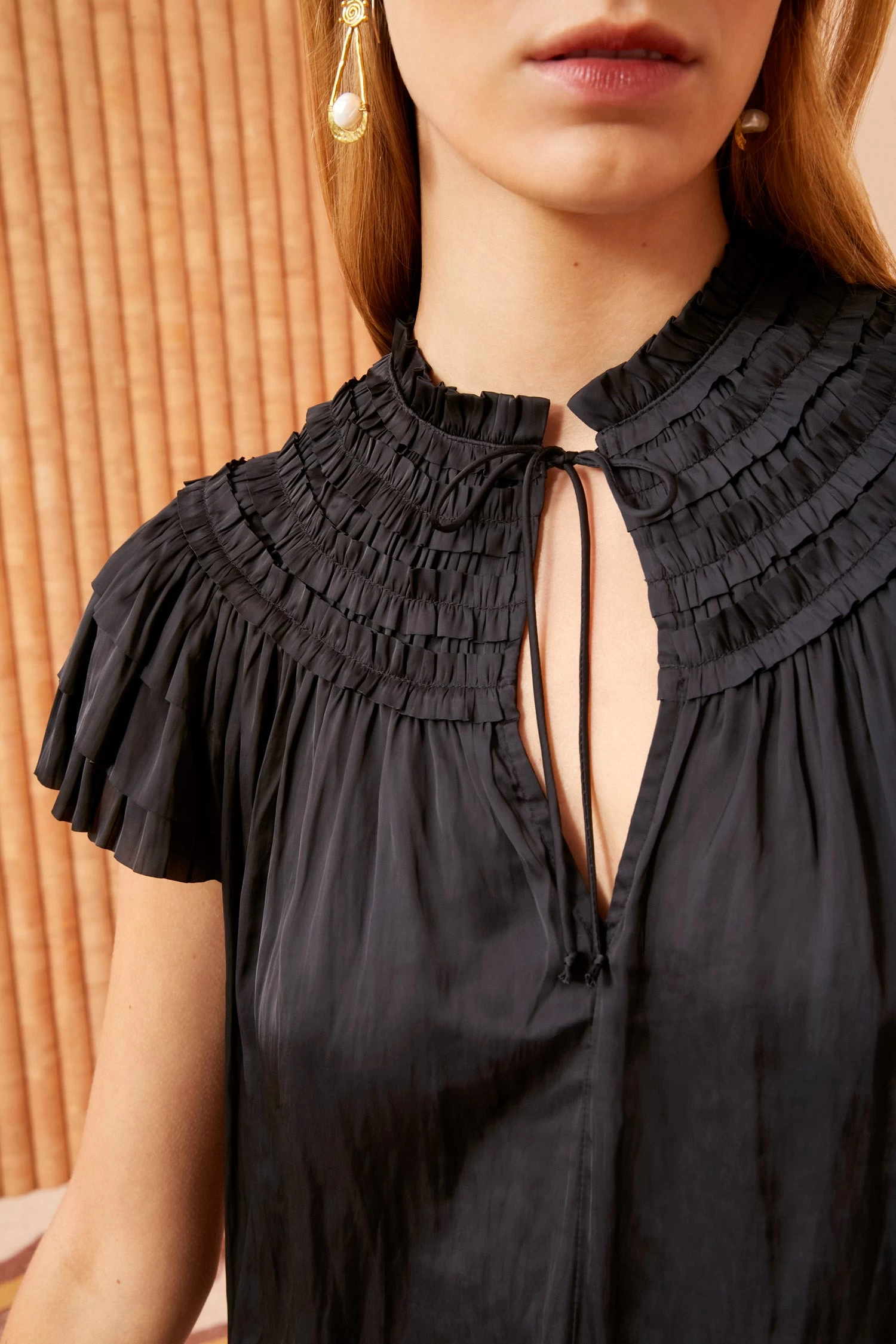 ULLA JOHNSON Eva Top - Noir 2 ULLA JOHNSON Eva Top - Noir - Image 2