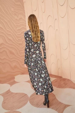 ULLA JOHNSON Fernanda Dress - Nuit -Fashion Haven Shop ULLA JOHNSON Fernanda Dress NUIT 0082