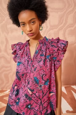 ULLA JOHNSON Fleur Top - Snapdragon -Fashion Haven Shop ULLA JOHNSON Fleur Top SNAPDRAGON 05