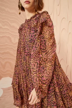 ULLA JOHNSON Gaelle Dress - Pomegranate -Fashion Haven Shop ULLA JOHNSON Gaelle Dress POMEGRANATE 03