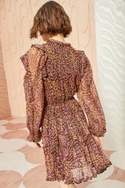 ULLA JOHNSON Gaelle Dress - Pomegranate -Fashion Haven Shop ULLA JOHNSON Gaelle Dress POMEGRANATE 04