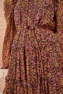 ULLA JOHNSON Gaelle Dress - Pomegranate -Fashion Haven Shop ULLA JOHNSON Gaelle Dress POMEGRANATE 05