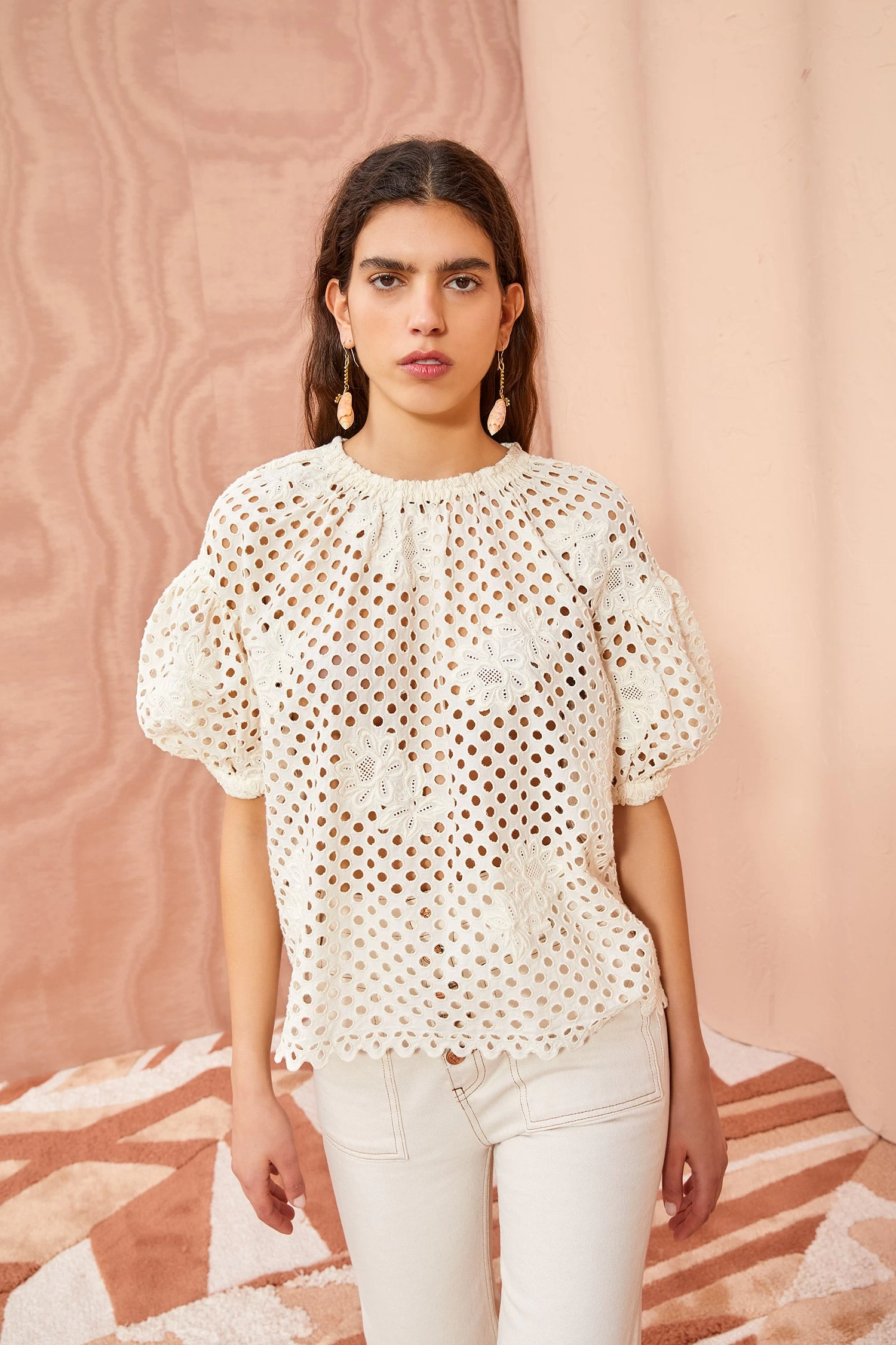 ULLA JOHNSON Grace Top - Pearl 3 ULLA JOHNSON Grace Top - Pearl - Image 3