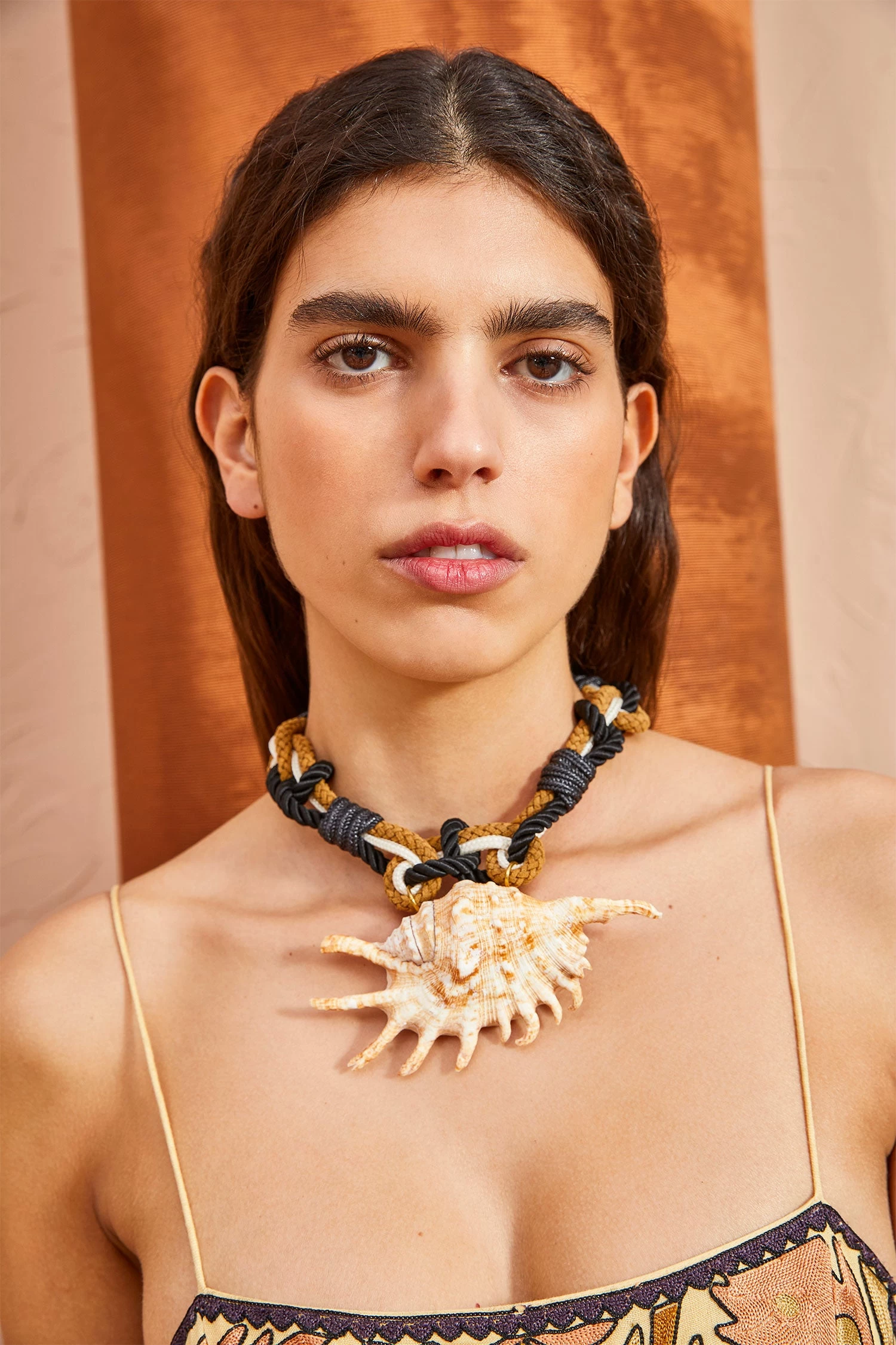 ULLA JOHNSON Hand Macrame Rope And Shell Necklace - Shell 1 ULLA JOHNSON Hand Macrame Rope And Shell Necklace - Shell