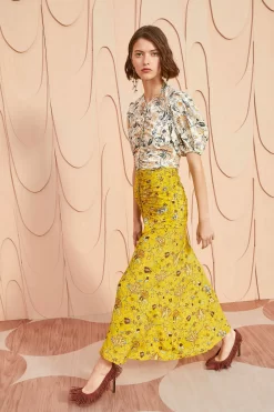ULLA JOHNSON Imani Skirt - Mimosa -Fashion Haven Shop ULLA JOHNSON Imani Skirt MIMOSA 0088