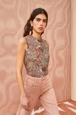 ULLA JOHNSON Ines Top - Wheat Flower 9 ULLA JOHNSON Ines Top - Wheat Flower -Fashion Haven Shop ULLA JOHNSON Ines Top WHEAT FLOWER 0133