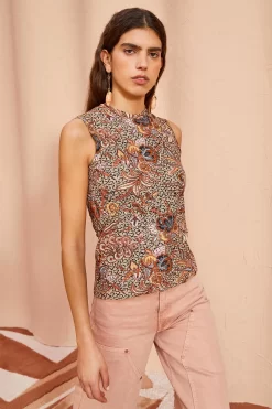 ULLA JOHNSON Ines Top - Wheat Flower