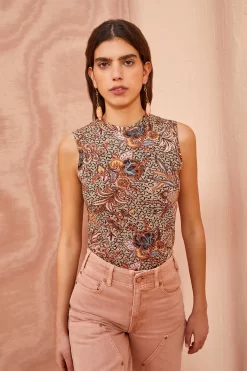 ULLA JOHNSON Ines Top - Wheat Flower 7 ULLA JOHNSON Ines Top - Wheat Flower -Fashion Haven Shop ULLA JOHNSON Ines Top WHEAT FLOWER 05