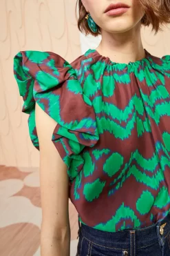 Best Seller -Fashion Haven Shop ULLA JOHNSON Iren Top MALACHITE 02 ALT