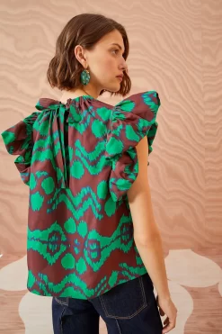 ULLA JOHNSON Iren Top - Malachite 8 ULLA JOHNSON Iren Top - Malachite -Fashion Haven Shop ULLA JOHNSON Iren Top MALACHITE 04