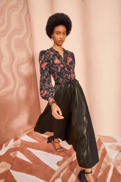 ULLA JOHNSON Irvette Skirt - Noir -Fashion Haven Shop ULLA JOHNSON Irvette Skirt NOIR 0050