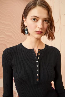 ULLA JOHNSON Juniper Pullover - Noir -Fashion Haven Shop ULLA JOHNSON Juniper Pullover NOIR 03