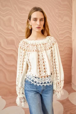 Best Seller 3 ULLA JOHNSON Kavita Blouse - Ivory