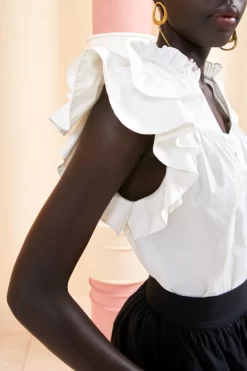 ULLA JOHNSON Lei Top - Blanc -Fashion Haven Shop ULLA JOHNSON LEI TOP BLANC 02 ALT