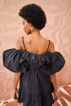 ULLA JOHNSON Lila Dress - Noir -Fashion Haven Shop ULLA JOHNSON LILA DRESS NOIR 04