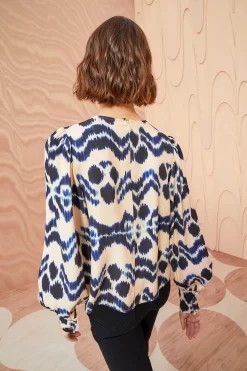 ULLA JOHNSON Lilliana Blouse - Nimbus 9 ULLA JOHNSON Lilliana Blouse - Nimbus -Fashion Haven Shop ULLA JOHNSON Lilliana Blouse NIMBUS 04