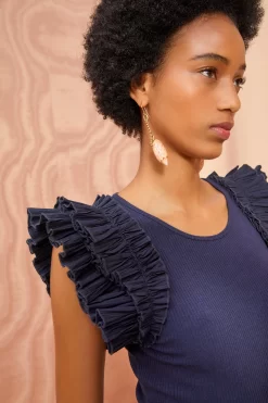 Fashion Haven Shop -Fashion Haven Shop ULLA JOHNSON Lilo Top MIDNIGHT 02 ALT