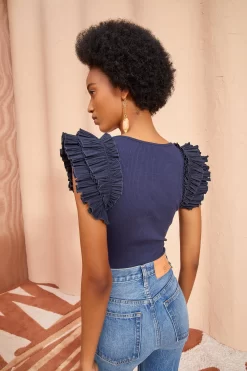 ULLA JOHNSON Lilo Top - Midnight 7 ULLA JOHNSON Lilo Top - Midnight -Fashion Haven Shop ULLA JOHNSON Lilo Top MIDNIGHT 04