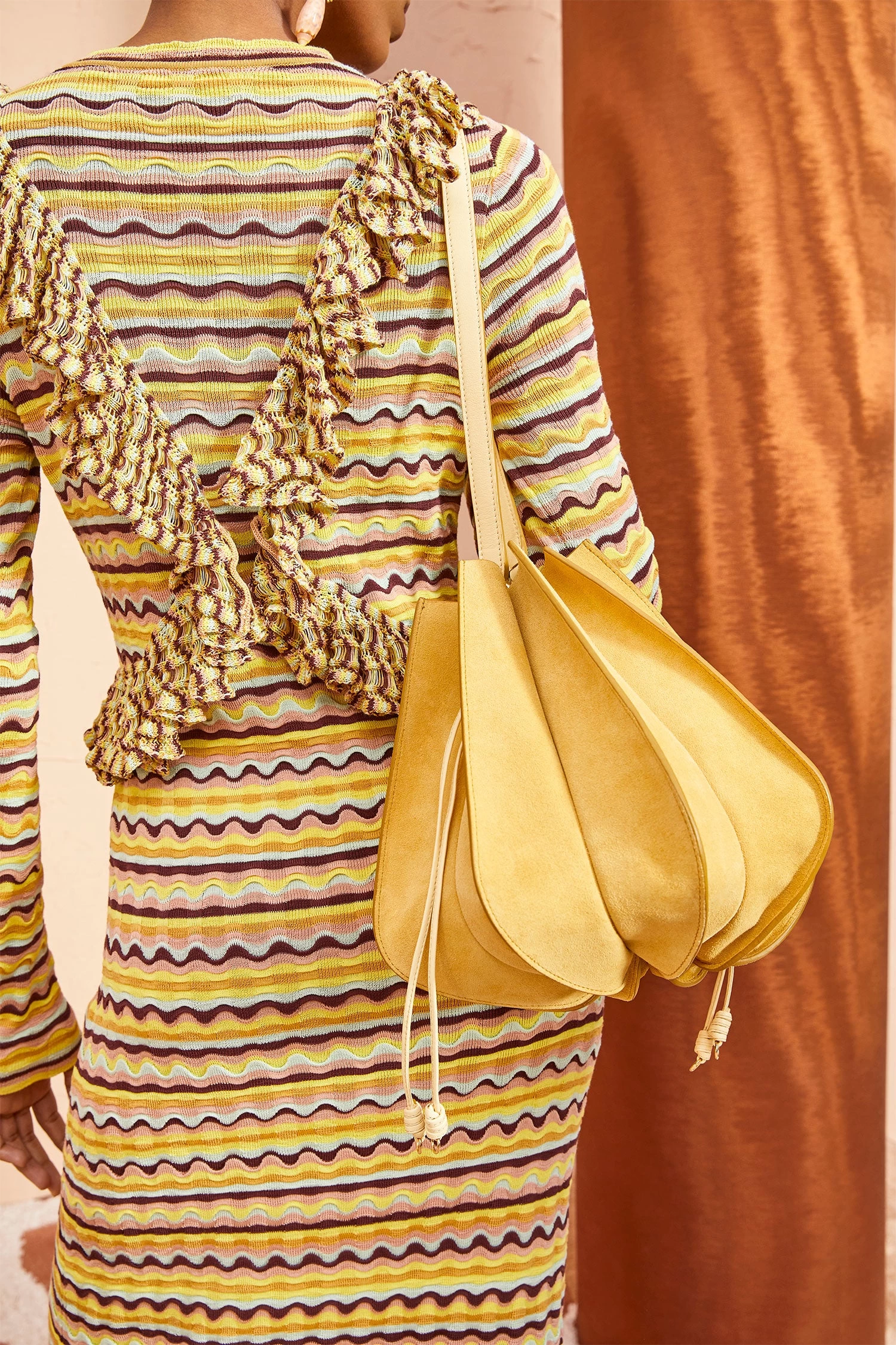 ULLA JOHNSON Lotus Flower Large Bag - Transparent Yellow 2 ULLA JOHNSON Lotus Flower Large Bag - Transparent Yellow - Image 2