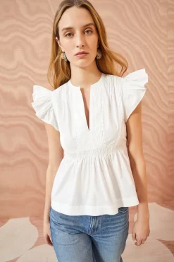 ULLA JOHNSON Luise Top - Pristine