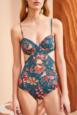 ULLA JOHNSON Luna Maillot - Delphinium -Fashion Haven Shop ULLA JOHNSON Luna Maillot DELPHINIUM 02 ALT