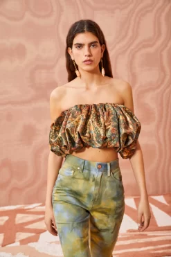 ULLA JOHNSON Lyla Top - Woodland