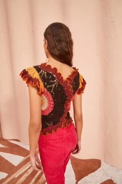 ULLA JOHNSON Magdalena Top - Pomegranate -Fashion Haven Shop ULLA JOHNSON Magdalena Top POMEGRANATE 0237