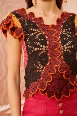 ULLA JOHNSON Magdalena Top - Pomegranate -Fashion Haven Shop ULLA JOHNSON Magdalena Top POMEGRANATE 02 ALT