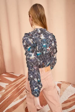 ULLA JOHNSON Manet Blouse - Jet 8 ULLA JOHNSON Manet Blouse - Jet -Fashion Haven Shop ULLA JOHNSON Manet Blouse JET 04