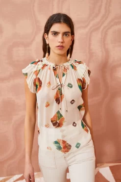 ULLA JOHNSON Marilyn Top - Aurora -Fashion Haven Shop ULLA JOHNSON Marilyn Top AURORA 03