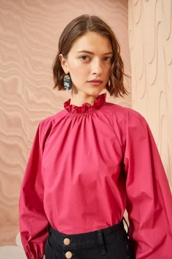 ULLA JOHNSON Marlie Blouse - Rosebud -Fashion Haven Shop ULLA JOHNSON Marlie Blouse ROSEBUD 05