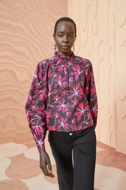 ULLA JOHNSON Marlie Blouse - Zinnia -Fashion Haven Shop ULLA JOHNSON Marlie Blouse ZINNIA 03