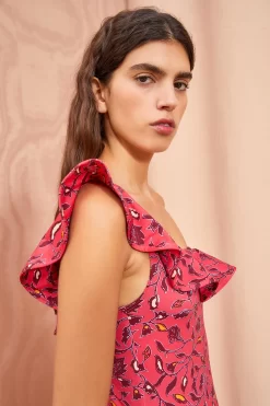 ULLA JOHNSON Martina Maillot - Poppy Floral -Fashion Haven Shop ULLA JOHNSON Martina Maillot POPPY FLORAL 05