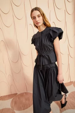 ULLA JOHNSON Mila Top - Noir 7 ULLA JOHNSON Mila Top - Noir -Fashion Haven Shop ULLA JOHNSON Mila Top NOIR 03