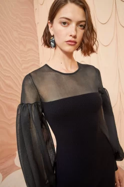 ULLA JOHNSON Milla Dress - Noir -Fashion Haven Shop ULLA JOHNSON Milla Dress NOIR 0090