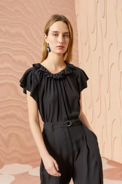 ULLA JOHNSON Monika Top - Noir