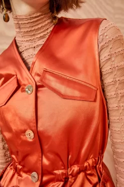 ULLA JOHNSON Monroe Vest - Red Oxide -Fashion Haven Shop ULLA JOHNSON Monroe Vest REDOXIDE 0087