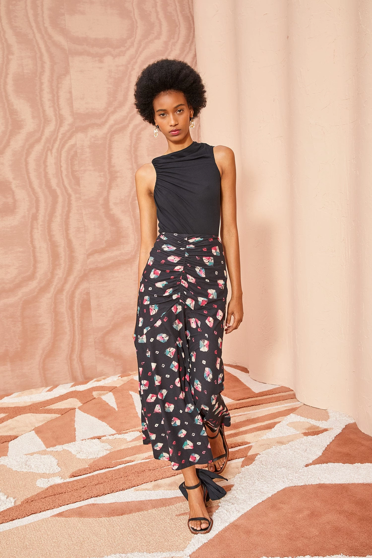 ULLA JOHNSON Nadira Skirt - Nocturne 1 ULLA JOHNSON Nadira Skirt - Nocturne