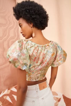 ULLA JOHNSON Nerida Top - Meadow -Fashion Haven Shop ULLA JOHNSON Nerida Top MEADOW 0132